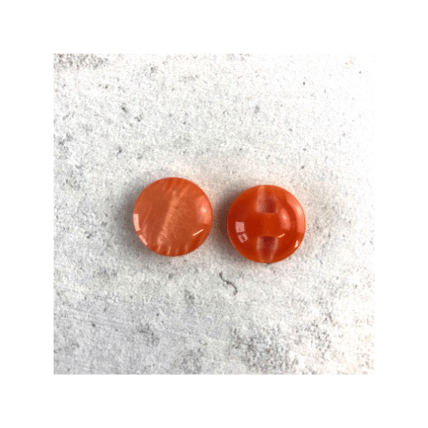Blusenknopf - schimmernd - 15 mm - orange